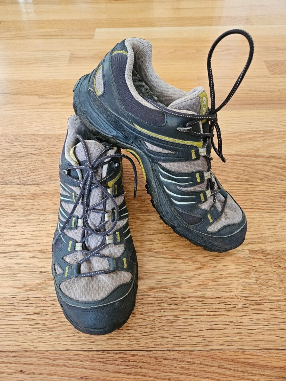 Salomon Ellipse GTX Black Tan Gore-Tex Hiking Shoes - Women's 9.5